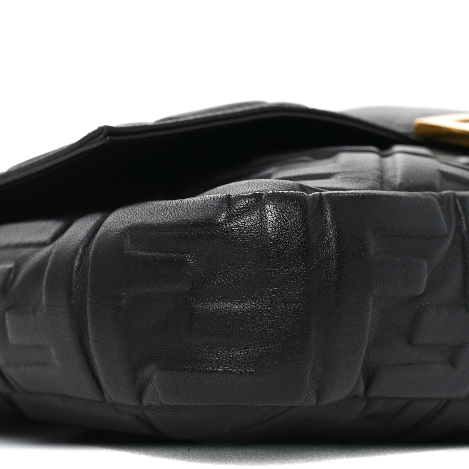 Nappa FF 1974 Embossed Large Baguette Black