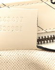 X BLNCG Calfskin Matelasse Logo Print Small GG Marmont Shoulder Bag White
