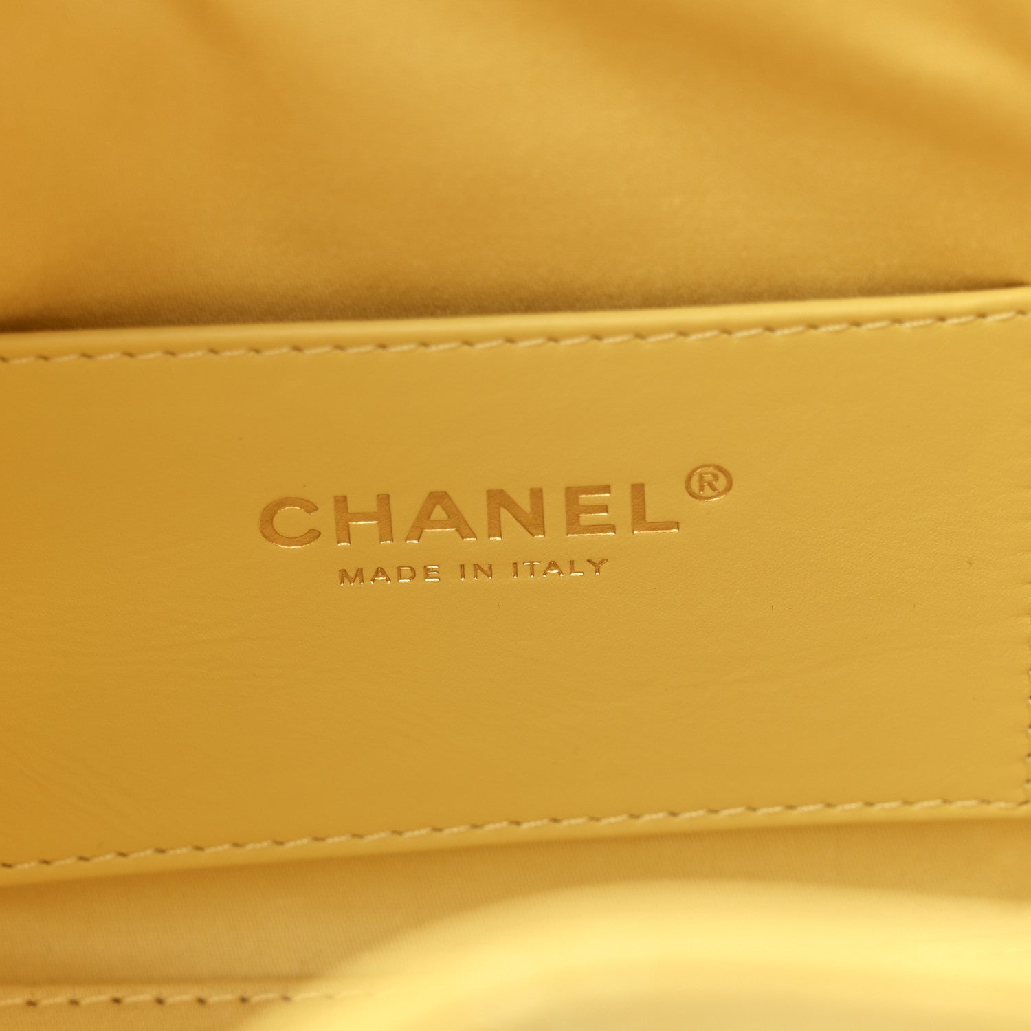 Suede Quilted Mini CHNL 25 Handbag Yellow