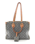 Monogram Denim Onthego MM Washed Grey