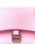 Semi Shiny Smooth Calfskin Small Downtown Shoulder Bag Candy Pink