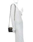 Lambskin Quilted CHNL 19 Wallet On Chain WOC Black