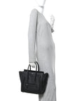 Drummed Calfskin Micro Luggage Black