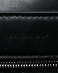 Shiny Calfskin Logo Crocodile Embossed XXS Everyday Tote  Black