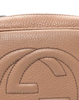 Pebbled Calfskin Small Soho Disco Bag Rose Beige