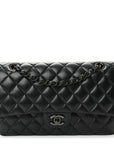 Lambskin Quilted Medium Double Flap So Black