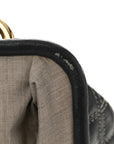 Calfskin Quilted Stam Dark Grey