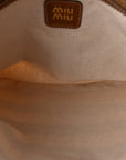 Canvas Calfskin Striped Ivy  Cacao Naturale