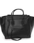 Grained Calfskin Medium Phantom Luggage Black