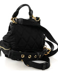 Nylon Small Crossbody Rucksack Backpack Black