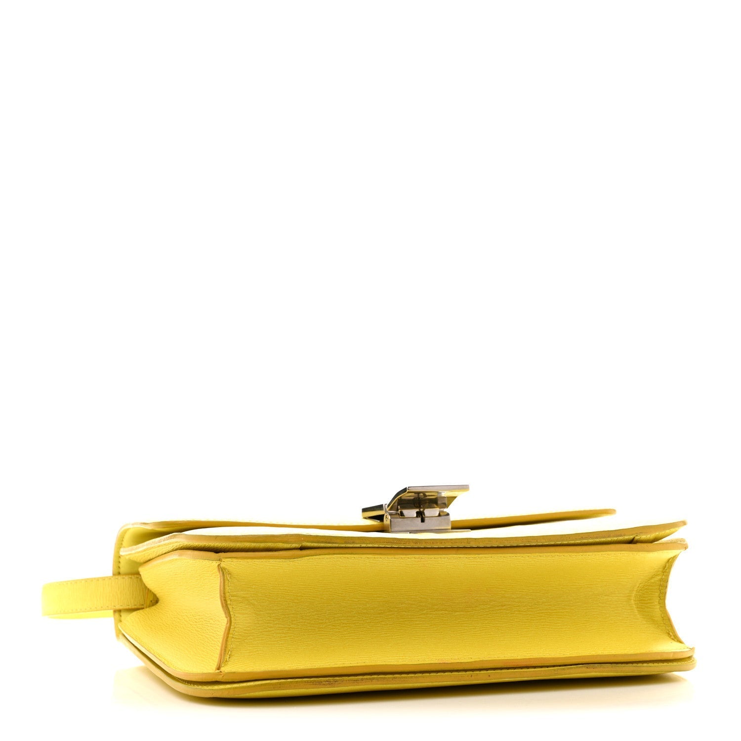 Liege Calfskin Medium Classic Box Flap Bag Fluo Yellow