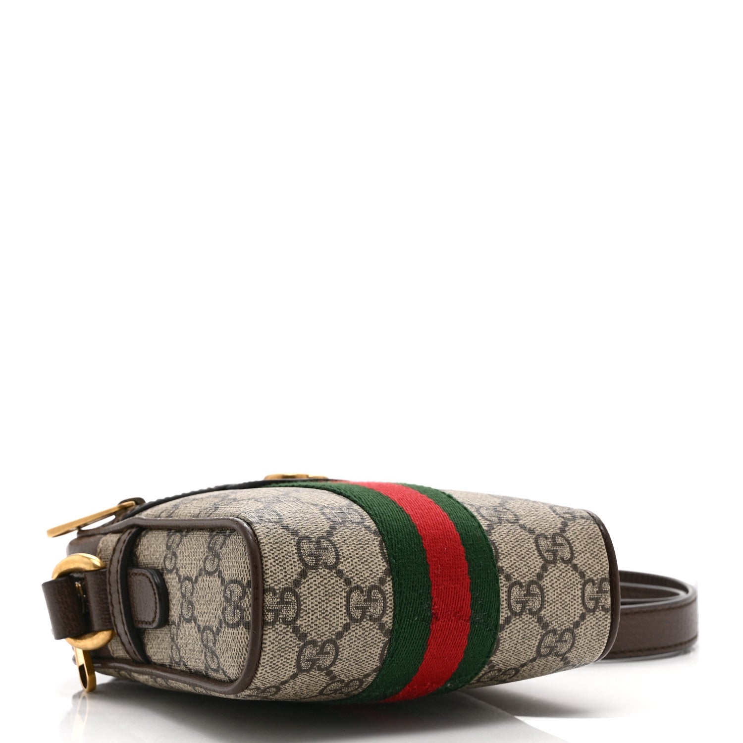GG Supreme Monogram Web Mini Ophidia Messenger Brown