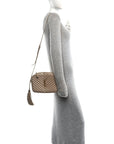 Calfskin Matelasse Monogram Lou Camera Bag Nude Powder