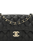 Lambskin Quilted Mini Rectangular Flap Black