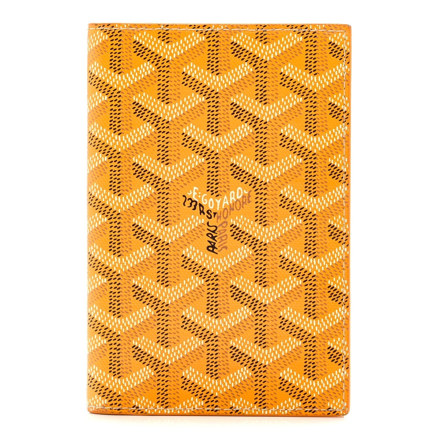 Goyardine Passport Wallet Yellow