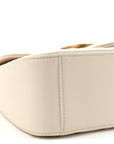 Calfskin Matelasse Mini GG Marmont Top Handle Shoulder Bag White