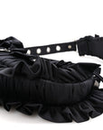 Ruffled Jersey Le Cagole Shoulder Bag XS Black