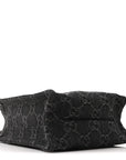 Denim GG Monogram Calfskin Mini Ophidia Tote Bag Black