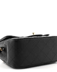 Caviar Quilted Mini Square Flap Black