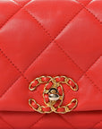 Lambskin Quilted CHNL 19 Waist Bag Red