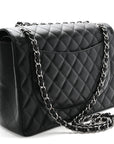 Caviar Quilted Maxi Double Flap Black