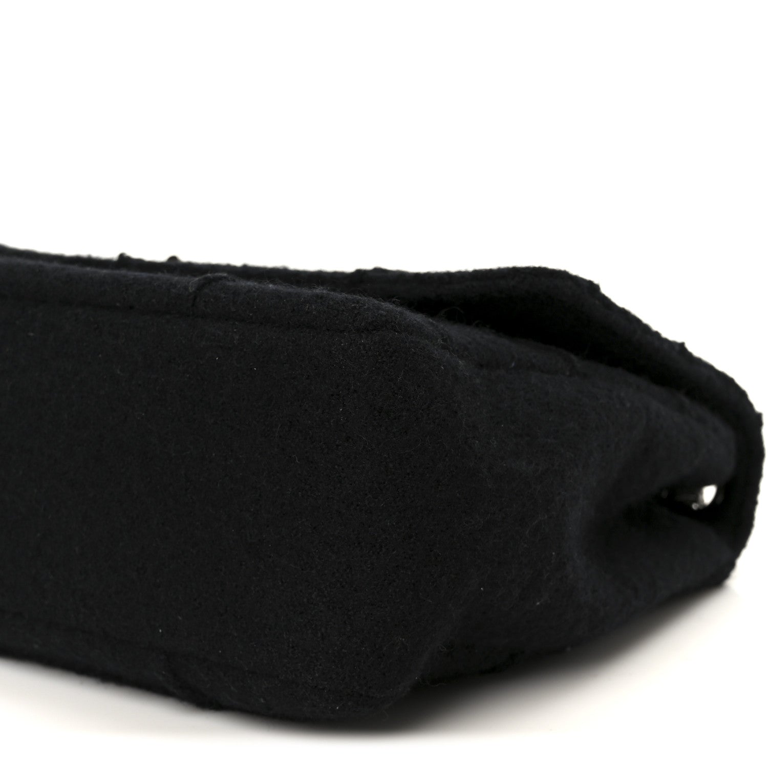Wool Jumbo Chocolate Bar Mademoiselle Flap Black