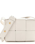 Lambskin Maxi Intreccio Candy Cassette Crossbody Bag Chalk