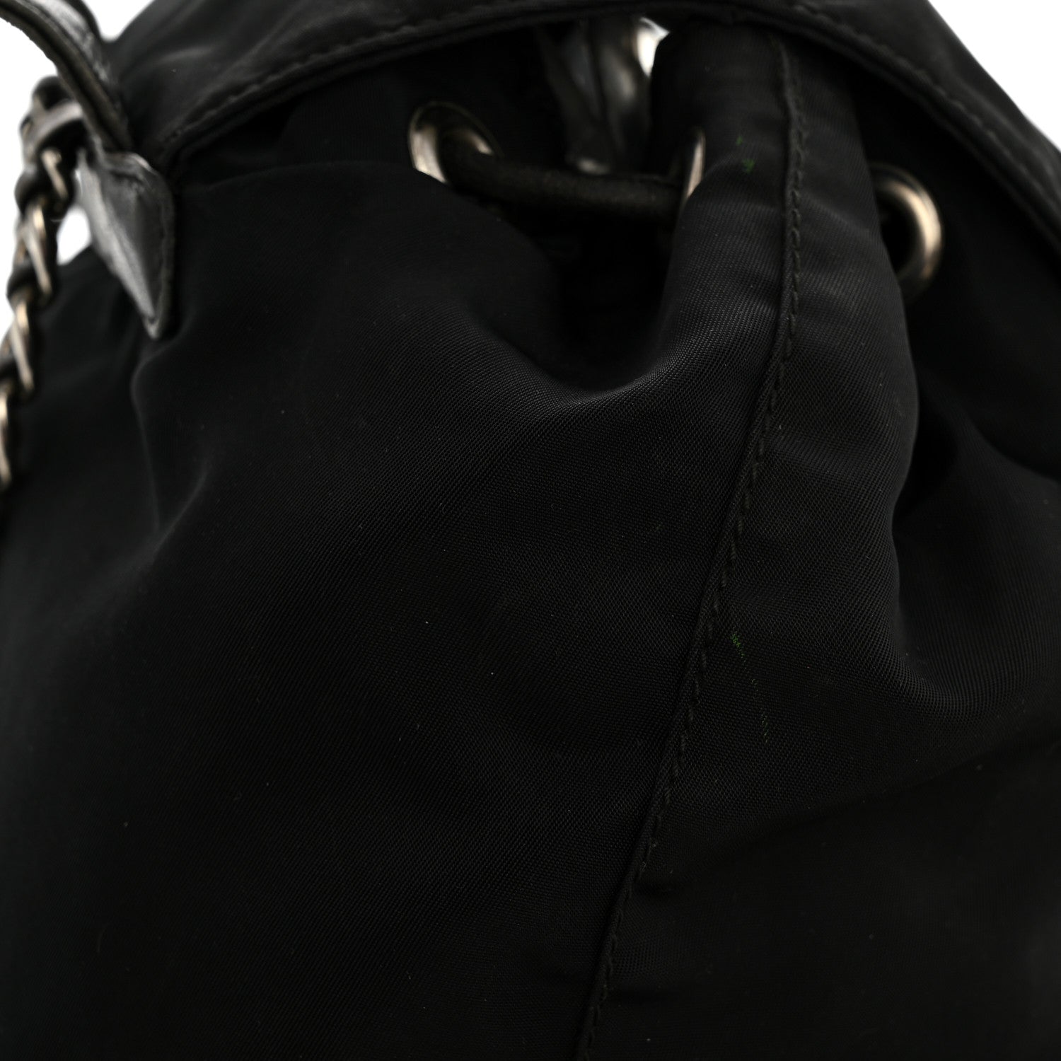 Tessuto Nylon Vela Chain Backpack Black
