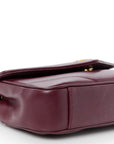 Lambskin Chevron Quilted Mini Loulou Rouge Cabernet