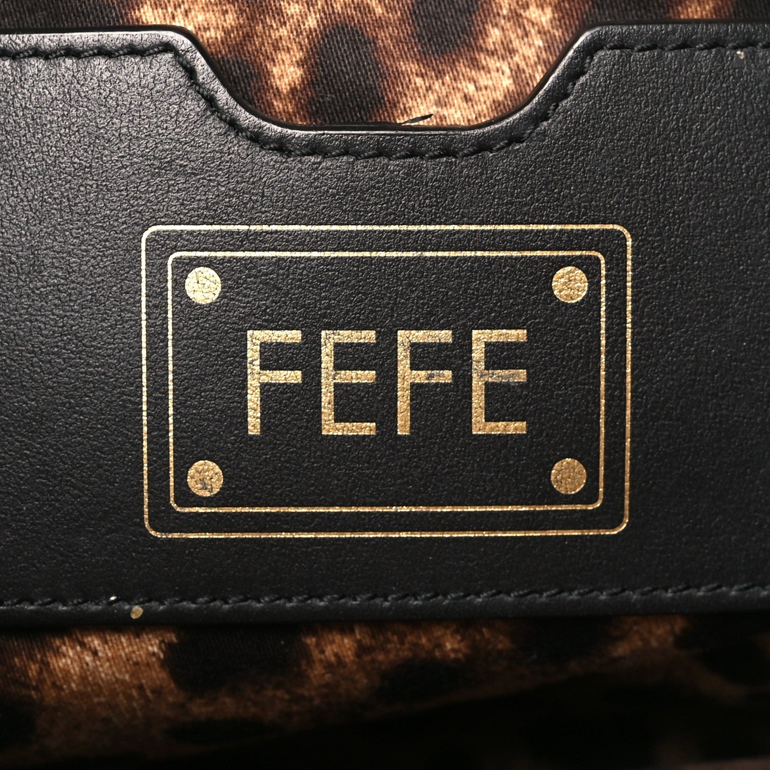 DOLCE GABBANA Calfskin Medium Fefe Tote Black