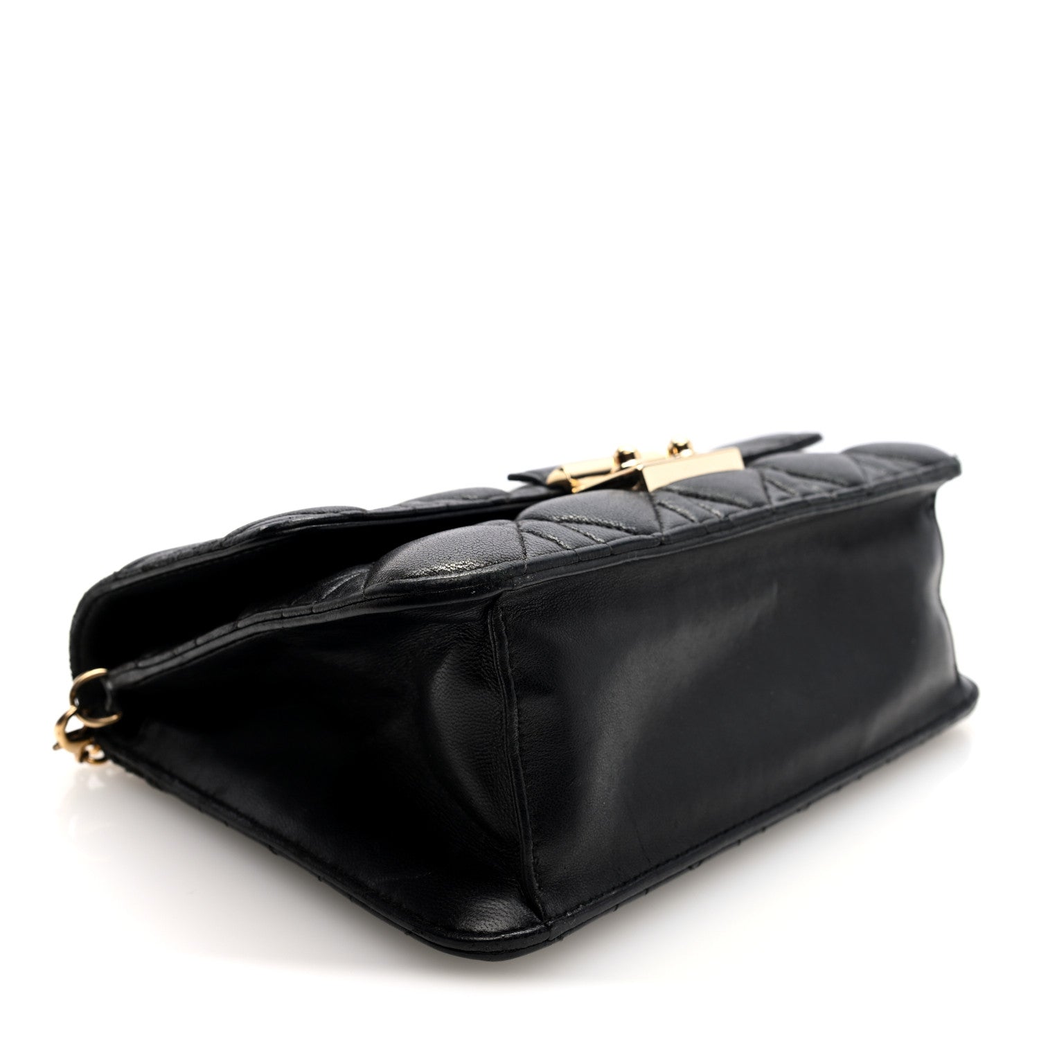 Lambskin Cannage Medium Miss D1OR Flap Black