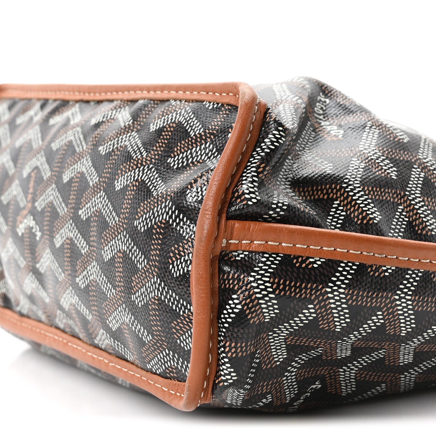 Goyardine Reversible Mini Anjou Black Gold