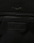 Grained Lambskin Monogram Large Niki Chain Satchel Black