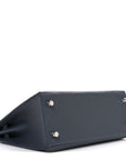Epsom Tadelakt Chevre Mysore Casaque Etoilee Kelly Sellier 25 Ardoise Black Vert Peppermint