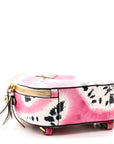 City Calfskin Tie Dye Print Mini Odette Backpack White Pink Black