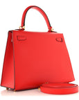 Epsom Kelly Sellier 25 Rouge De Coeur