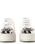 Naplak Crystal Low Top Platform Sneakers 40 White