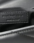 Calfskin Y Quilted Monogram Toy Loulou Crossbody Bag Black
