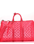 Monogram Fluo See Through Keepall Bandouliere 50 Rose