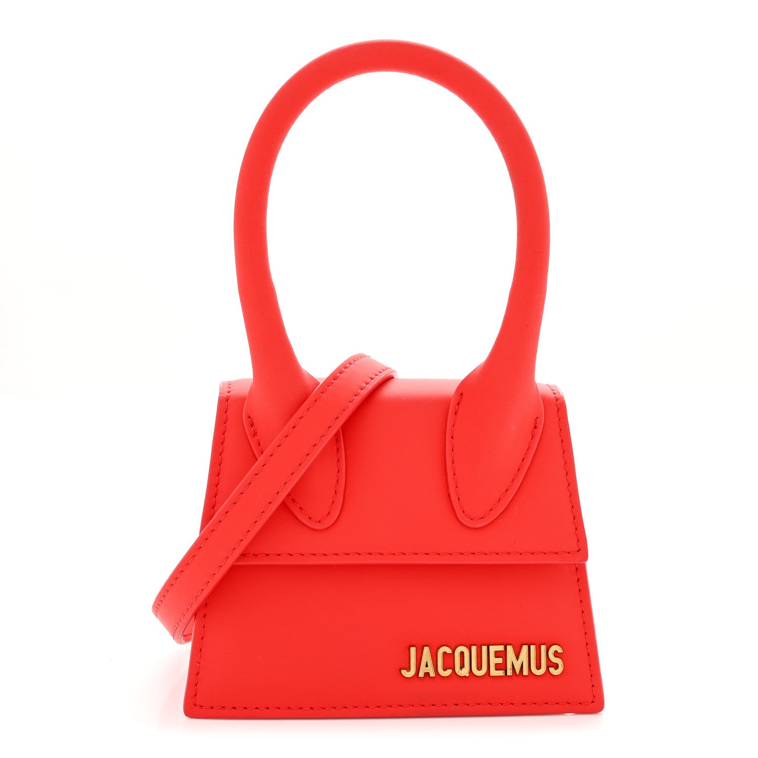 Rubberized Calfskin Le Chiquito Moyen Red