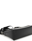 Coated Canvas Calfskin Vintage Check Medium Note Crossbody Bag Black