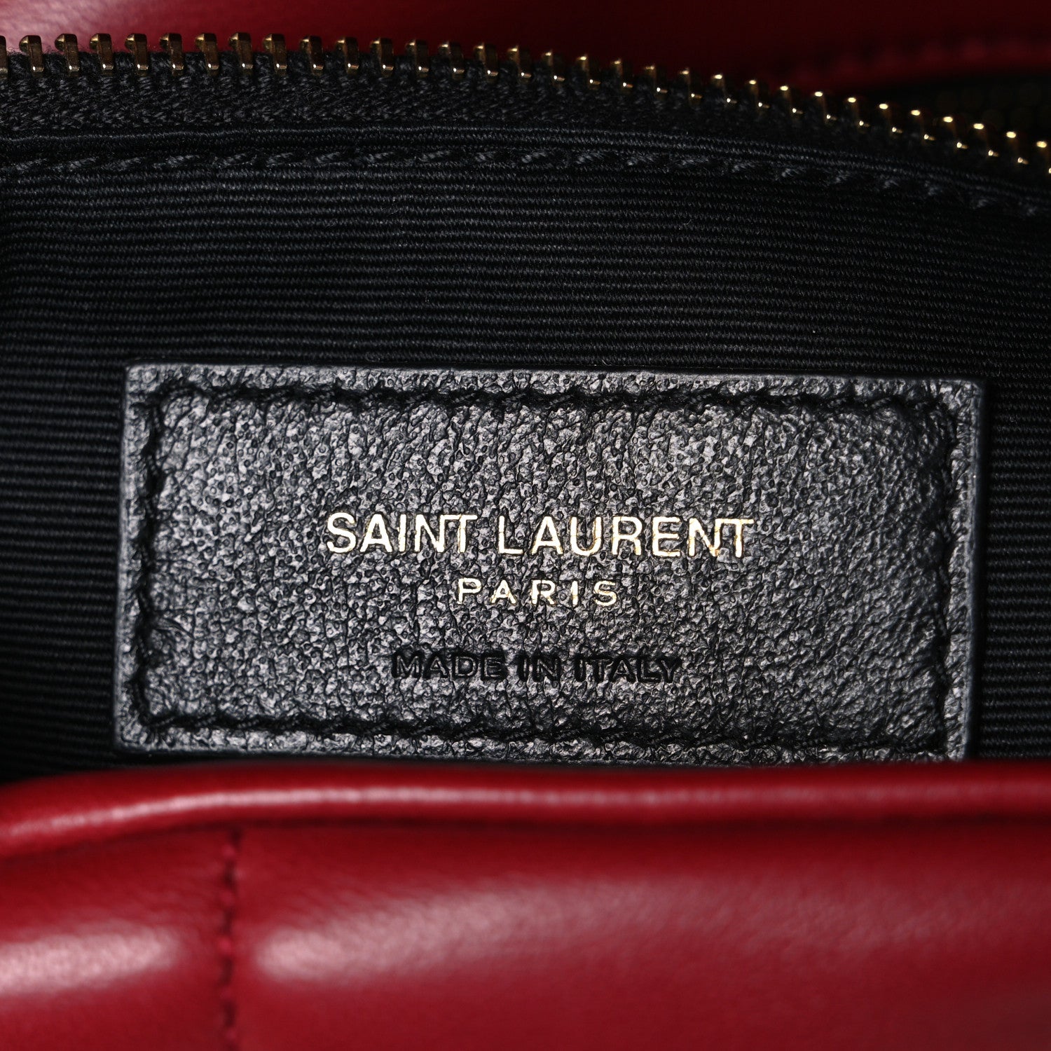 Lambskin Quilted Small Loulou Puffer Monogram Chain Satchel Red