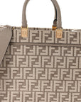 Chenille Vitello Cher FF Medium FNDI Sunshine Shopper Tote Tortora
