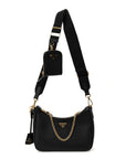 Saffiano Lux Re-Edition 2005 Shoulder Bag Black