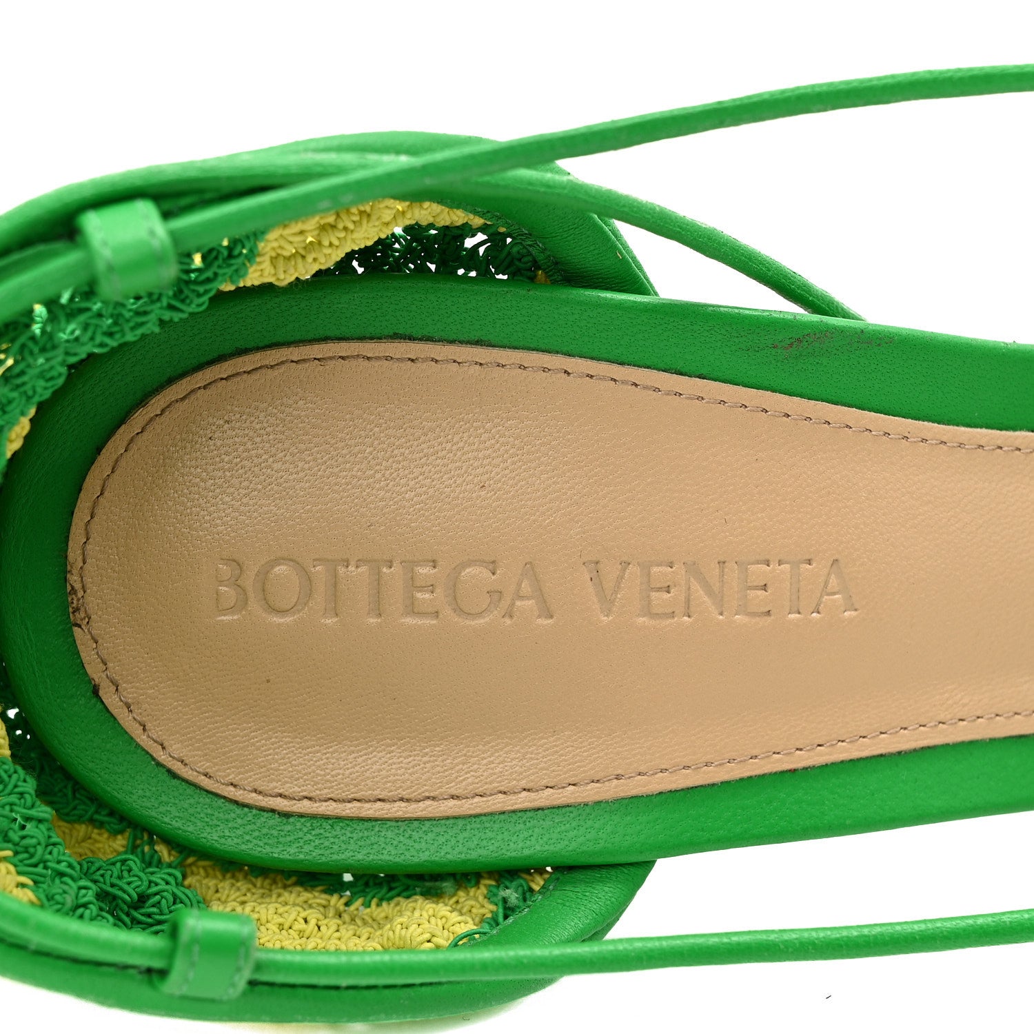 Crochet Stretch Ankle Tie Sandals 37 Kiwi Parakeet