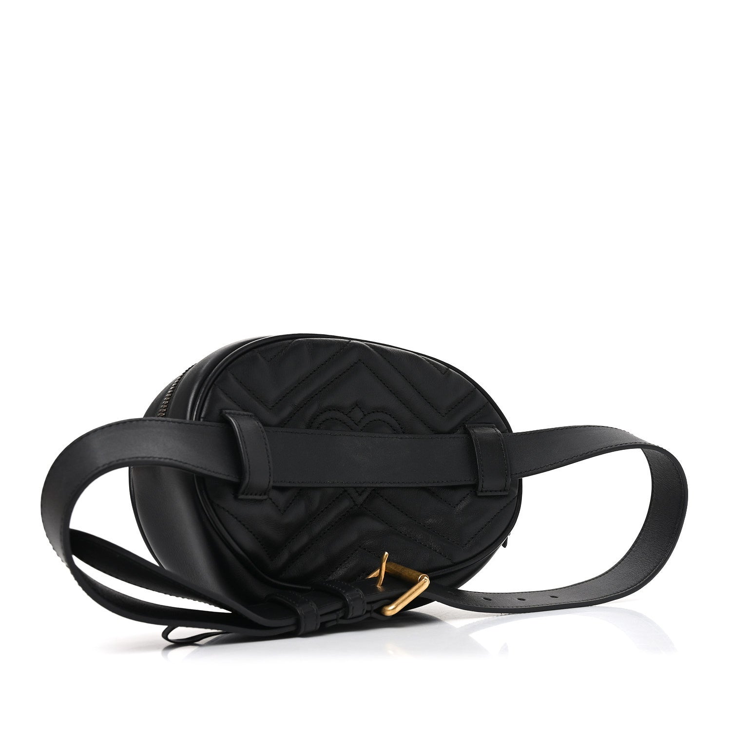 Calfskin Matelasse GG Marmont Belt Bag Black