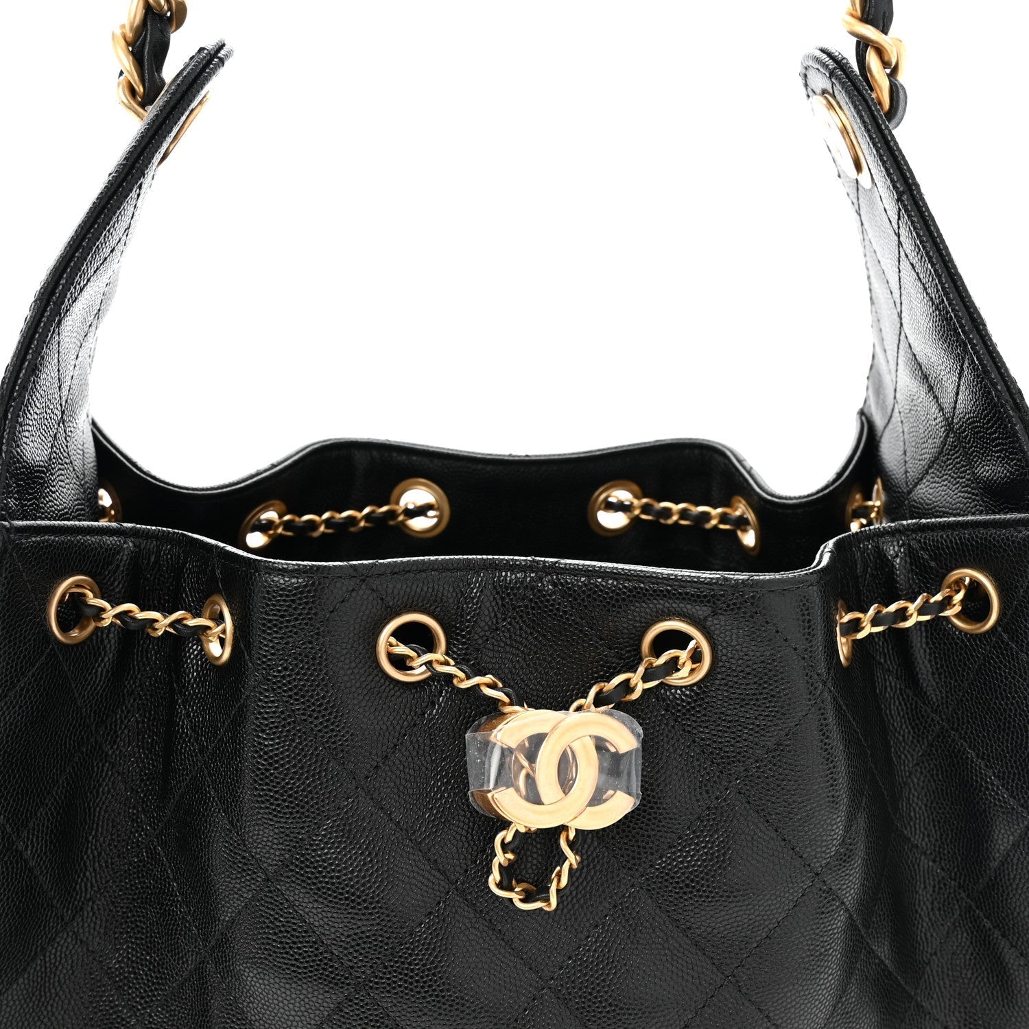 Caviar Quilted Small CHNL 25 Handbag Black