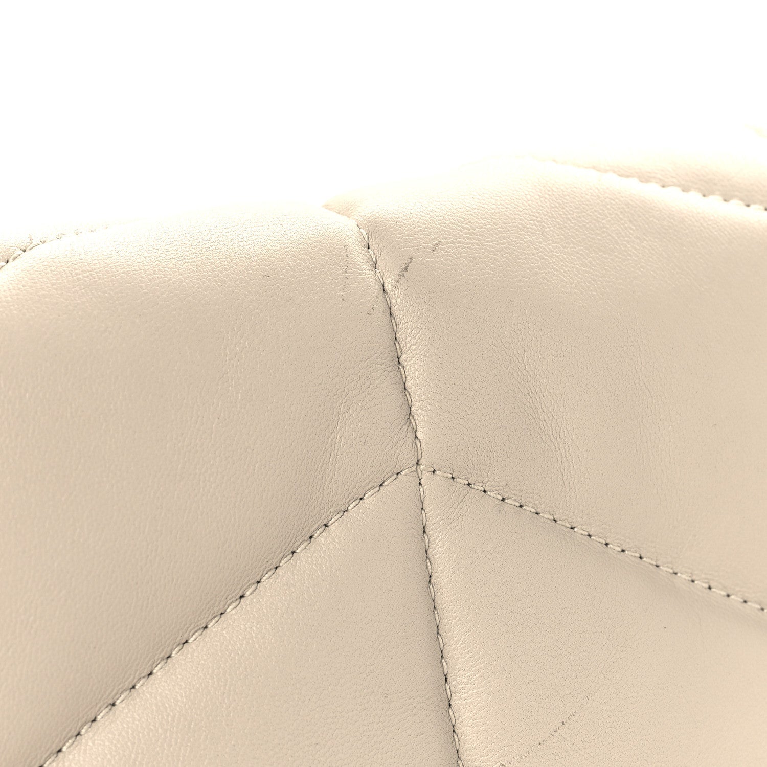 Lambskin Quilted Small Loulou Puffer Monogram Chain Satchel Blanc Vintage
