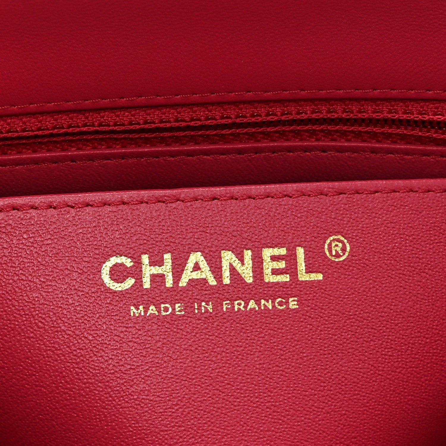 Lambskin Chevron Quilted Mini Square Flap Fuchsia
