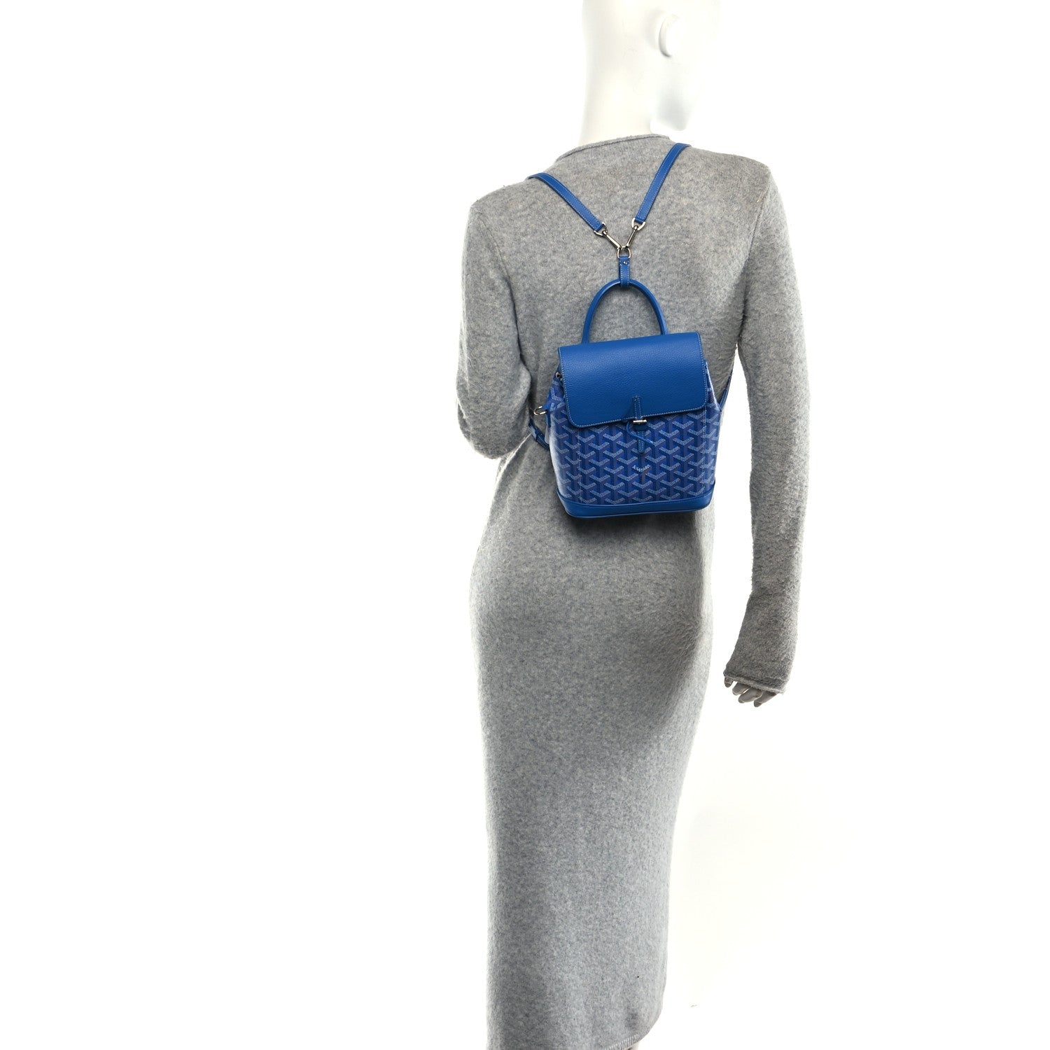 Goyardine Calfskin Mini Alpin Backpack Sky Blue